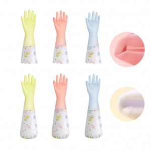 Waterproof Household Kitchen Dishwashing Gloves Heat-resistant Durable PVC Dish Washing Cleaning Gloves