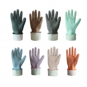 Фабрично персонализирани цветни за многократна употреба Guantes Домакински Flocklined Gloves за миене на съдове