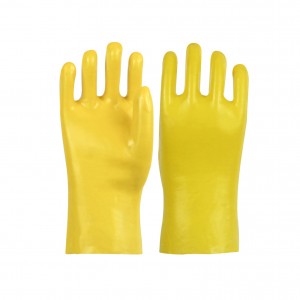 Chemiese weerstandige handskoene PVC-bedekte handskoene