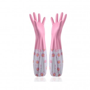 Ekstra dolge dvoslojne tople gumijaste pvc rokavice za čiščenje kuhinje