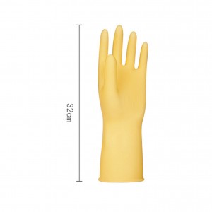 Manufacturer Wholesale Reusable Latex Household Kitchen Waterproof Dishwashing Gloves