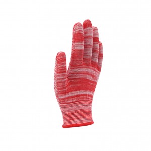 Многоцветни защитни плетени ръкавици.Ръкавици за стандартно тегло.Плетени памучни полиестерни ръкавици за генерал