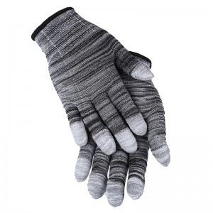 Anti Static Gloves Top Fit Fingertip Carbon Fibra PU Coated ESD Safety Gloves