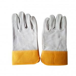 Skórzane rękawice robocze z rękawicami spawalniczymi z mankietami ochronnymi