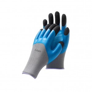Zoll Großhandel Industriebau Handschutz Garten Arbeitssicherheit Nitrilschaum beschichtete Handschuhe Guantes De Nitrilo