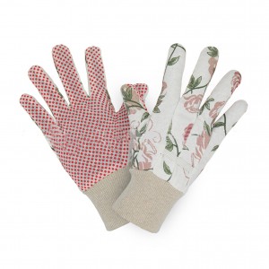 保護ヤシのポリ塩化ビニールの点で塗られる熱い販売の女性の庭の働く手袋