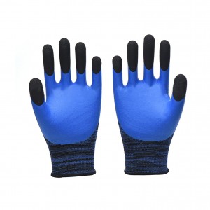Polyester Liner Spuma Latex 3/4 Coating Superior Construction Safety Glove