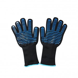 BBQ Grill Gloves Heat Resistance: High Temp Resistance Fireproof Glove para sa Pag-ihaw ng Smoking Barbecue