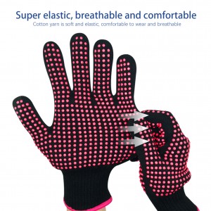 Модні термостійкі рукавички для захисту рук для щоденного життя для укладки волосся з ПВХ-крапками з покриттям