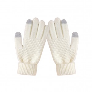 Vinterhandsker Mænd Kvinder Unisex strikkede Touch Screen-handsker – skridsikkert greb – Elastisk manchet