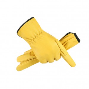 Мъжки работни ръкавици от телешка кожа без подплата, шофьорски ръкавици