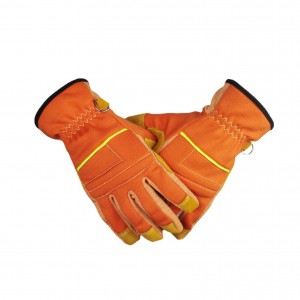 Kožené požární bezpečnostní rukavice Hasičské rukavice Ohnivzdorné rukavice z hovězí kůže