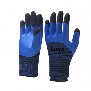 Polyester Liner Foam Latex 3/4 Coating Superior Construction Safety Glove