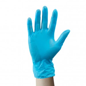 China Fctory Disposable Examination Gloves Nitrile, Nyeusi, Nyekundu, Bluu, Pink