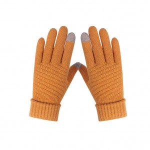 Zimné rukavice Muži Ženy Unisex pletené rukavice s dotykovým displejom – Protišmyková rukoväť – Elastická manžeta