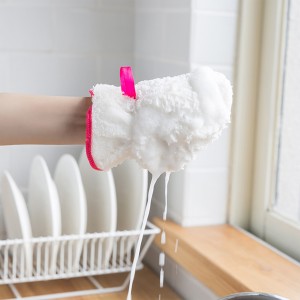Нови постъпления Продукти Джаджи за дома Бамбукови влакна Ръкавици за миене на съдове Издръжливи домакински ръкавици за почистване на купи