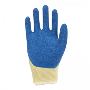 Gants de travail en tricot avec des gants enduits de latex de caoutchouc texturé