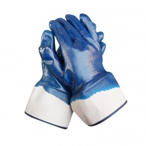Heavy Weight Fully Coated Nitrile Gloves Safety Work Gloves