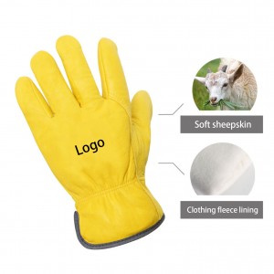 Cold Weather Premium Genuine Grain Cow Split Leather Gloves Taglamig