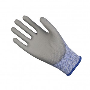 Устойчиви на порязване ръкавици Hppe Industrial Pu с пълно покритие Градински работни ръкавици против порязване