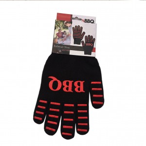 Mga Supplier ng Amazon Kitchen Oven Extreme Heat Resistant Gloves, Silicone Bbq Gloves Para sa Grill Gloves
