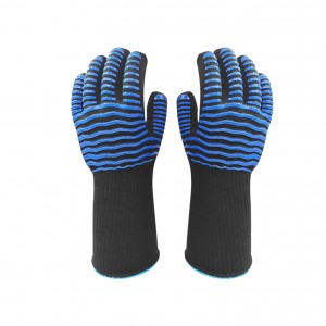 BBQ Grill Gloves Heat Resistance: High Temp Resistance Fireproof Glove para sa Pag-ihaw ng Smoking Barbecue