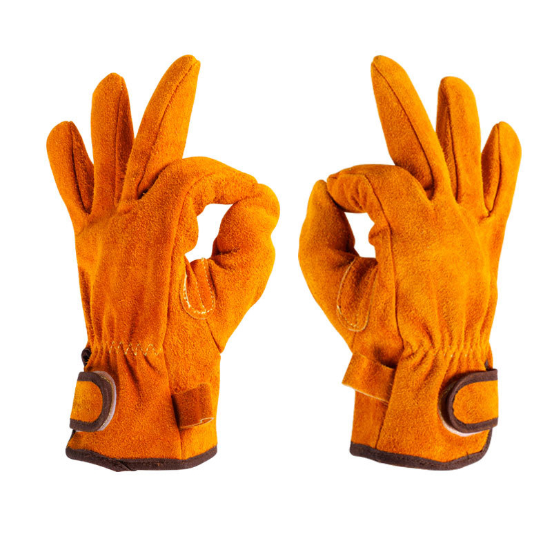 Мъжки тежки кожени ръкавици за животновъдство и фехтовка |Издръжлив на абразия и водоустойчив