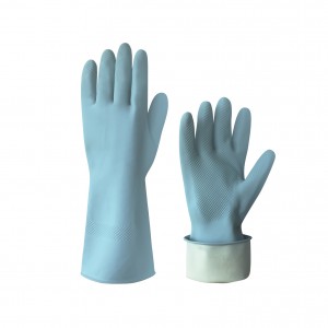 Tovarniške barve po meri za večkratno uporabo Guantes Household Flocklined Gloves Dishwashing