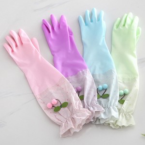 Továrenské vlastné zimné zahusťovanie Teplé Vodotesné gumené rukavice na čistenie kuchyne na umývanie riadu