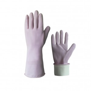 Továrensky prispôsobené farebné opakovane použiteľné rukavice Guantes pre domácnosť s flockovou podšívkou Umývanie riadu