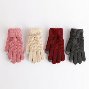 Zimné magické rukavice 2021 Dotyková obrazovka Ženy Muži Teplé strečové pletené vlnené palčiaky Akrylové rukavice
