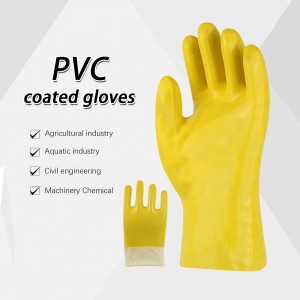כפפות עמידות בפני כימיקלים כפפות מצופות PVC