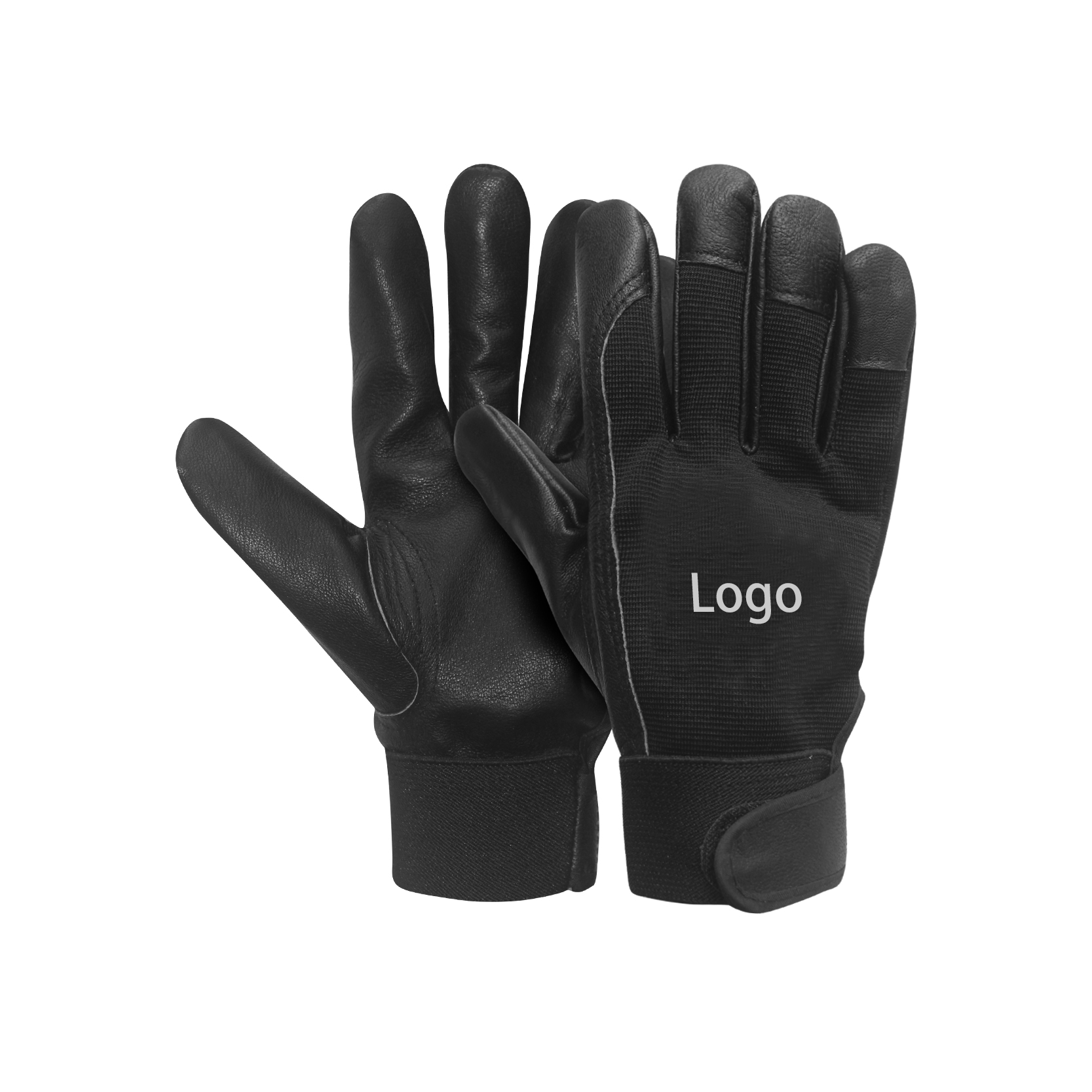 Меки кожени черни ръкавици от овча кожа за заваряване против износване и топлина за градинарство