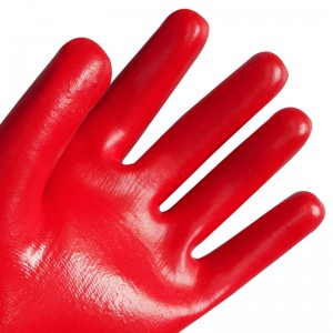 Sarung tangan industri bersalut penuh pvc pelapik kapas anti minyak