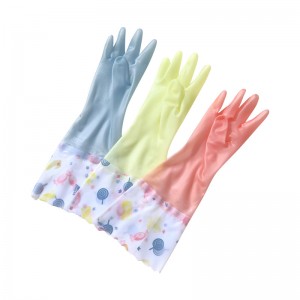 Vodotesné rukavice na umývanie riadu do kuchyne pre domácnosť Žiaruvzdorné odolné rukavice na umývanie riadu z PVC