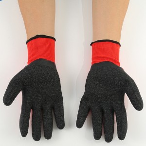 Textured Latex Coated Nylon Safety Protective Handschoenen foar Garden, Warehouse, Repair