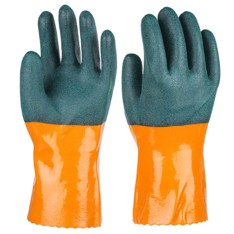 Памучне радне рукавице са потпуно умоченим ПВЦ винилним премазом отпорне на хемикалије за индустрију