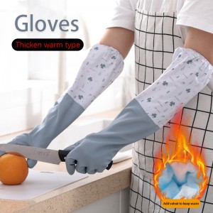Extra dlouhé PVC rukavice pro domácnost Mytí nádobí a zahradnické rukavice