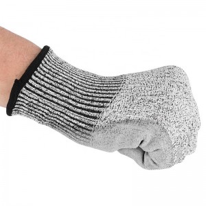 دستکش ضد برش با پوشش کف دستی ارزان CE سطح 5 مقاوم در برابر برش HPPE