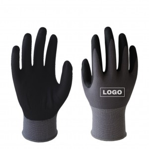Safety Work Gloves MicroFoam Nitrile Coated Gloves for Construction