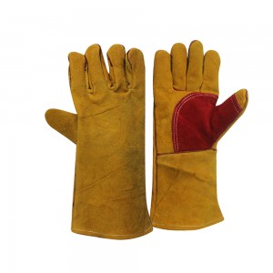 Βιομηχανικά προστατευτικά γάντια ασφαλείας από δέρμα αγελάδας, γάντια εργασίας, γάντια συγκόλλησης tig