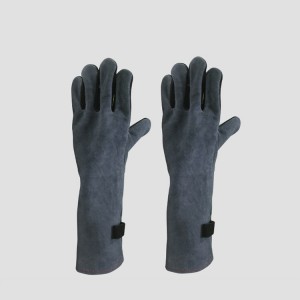 Шкіряні термостійкі рукавички для барбекю, висока температура 800 градусів Шкіряні рукавички для барбекю