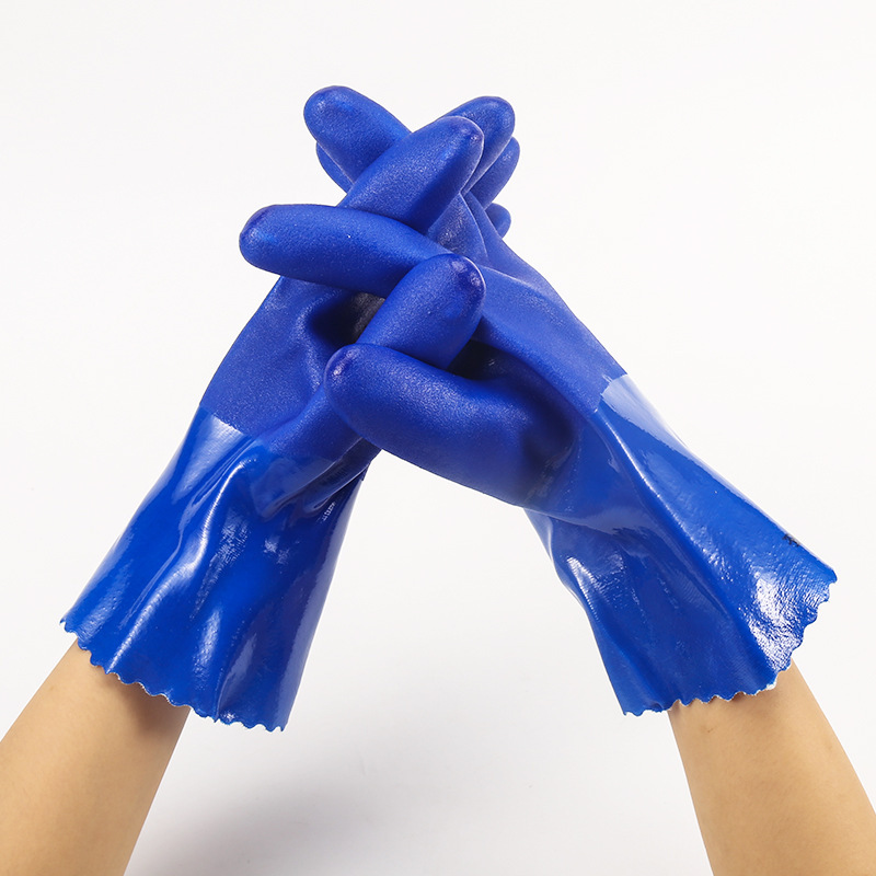 Těžké rukavice odolné proti chladu potažené PVC, nepromokavé teplé pracovní rukavice pro práci v mrazáku, odolné proti oleji, protiskluzové