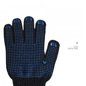 Mănuși de nailon cu atingere industrială, tricotate cu puncte din PVC
