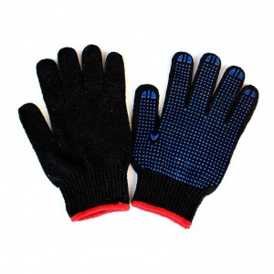 Pvc пунктирани плетени работни индустриални найлонови ръкавици