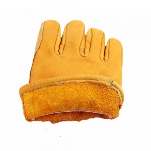 Găng tay da màu vàng Găng tay bảo vệ người lái xe hạng AB Găng tay bảo vệ cho người lái xe máy làm vườn
