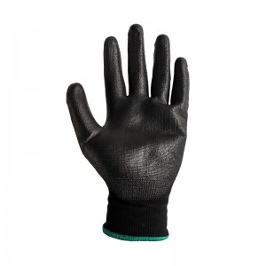 Veiligheidswerkhandskoene PU-bedekte naatlose gebreide handskoen met poliuretaan-bedekte gladde greep