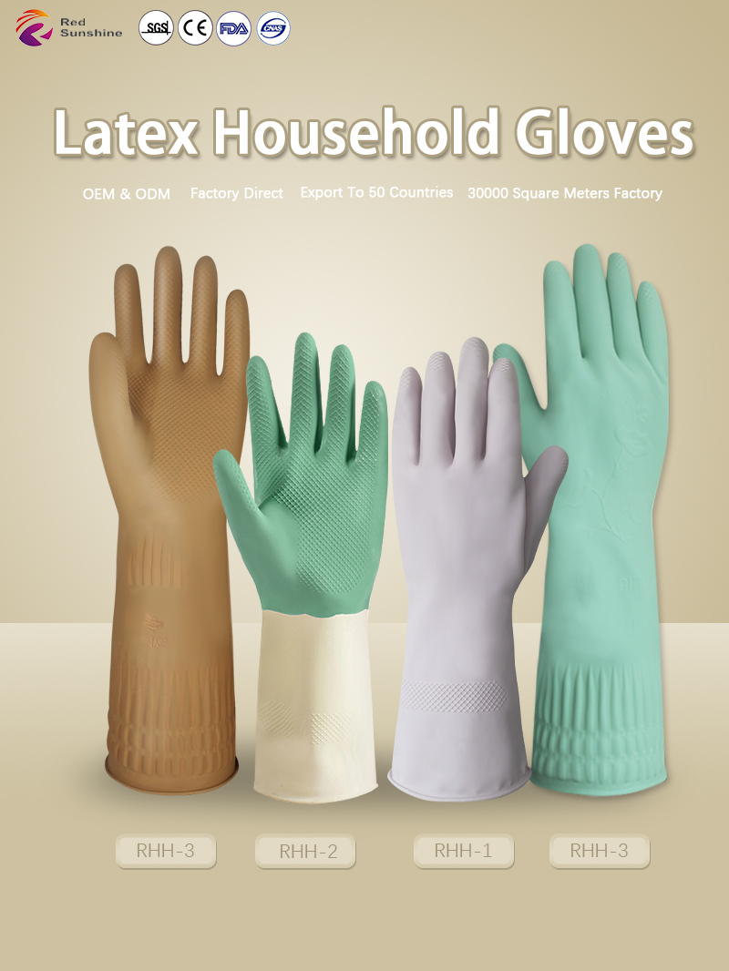Latex Huishoudelike Handskoene Show