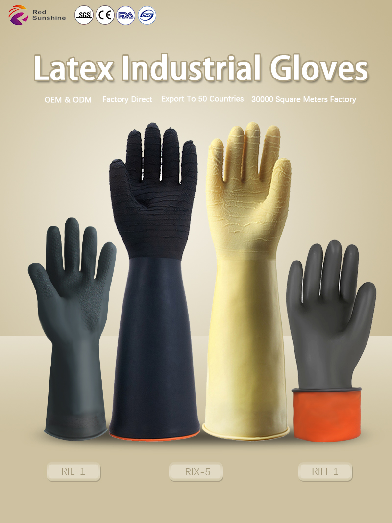 Latex Industriële Handskoene Show