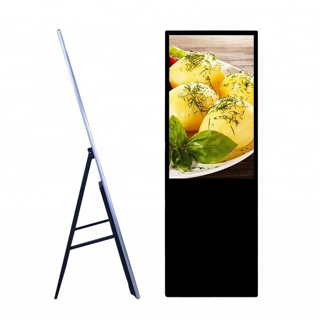 Lightest 32 inch 42 inch portable floor stand digital signage kiosk lcd advertising display price